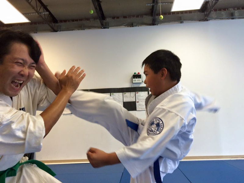 Students spar at World Oyama Karate in Atlanta