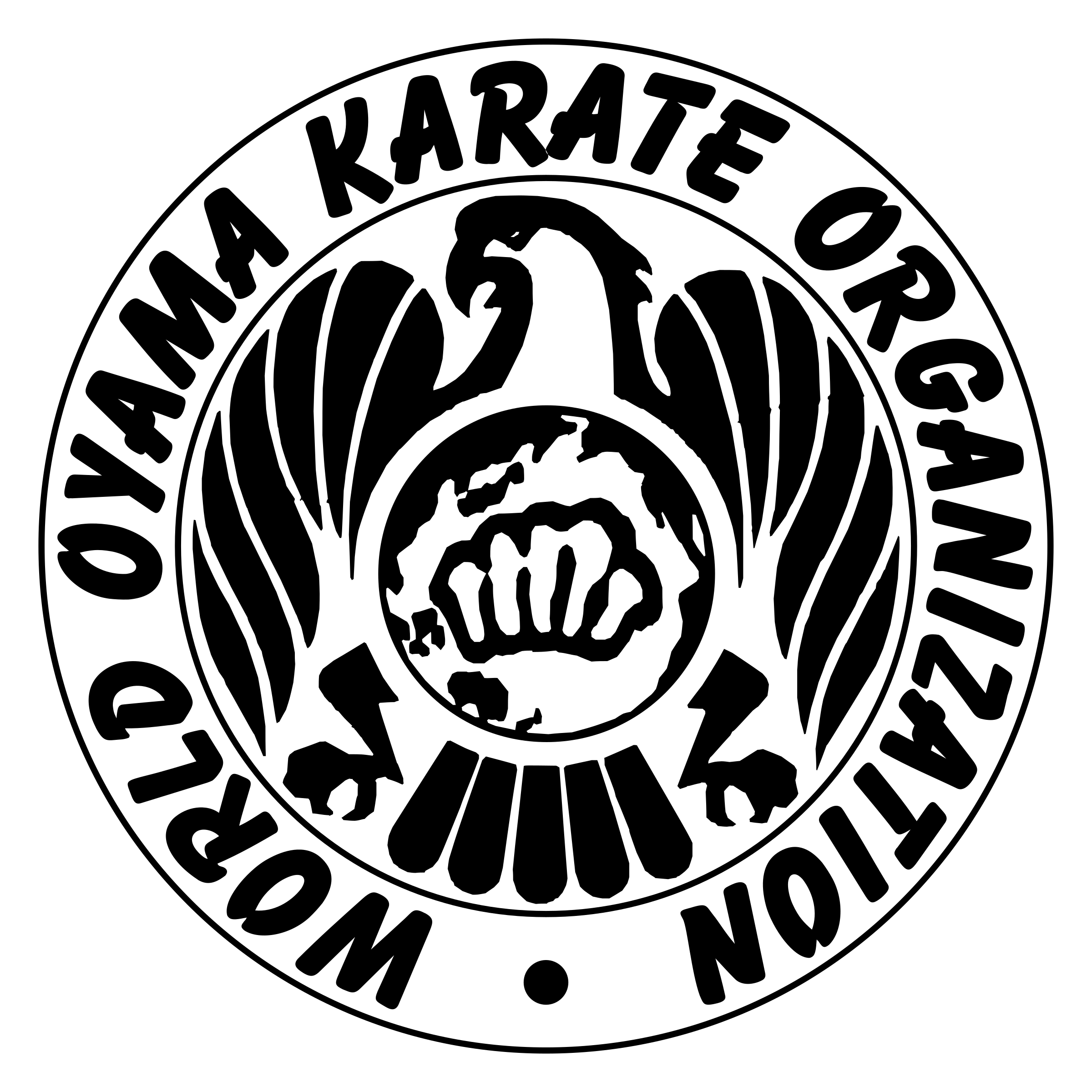 World Oyama Karate Logo on Transparent