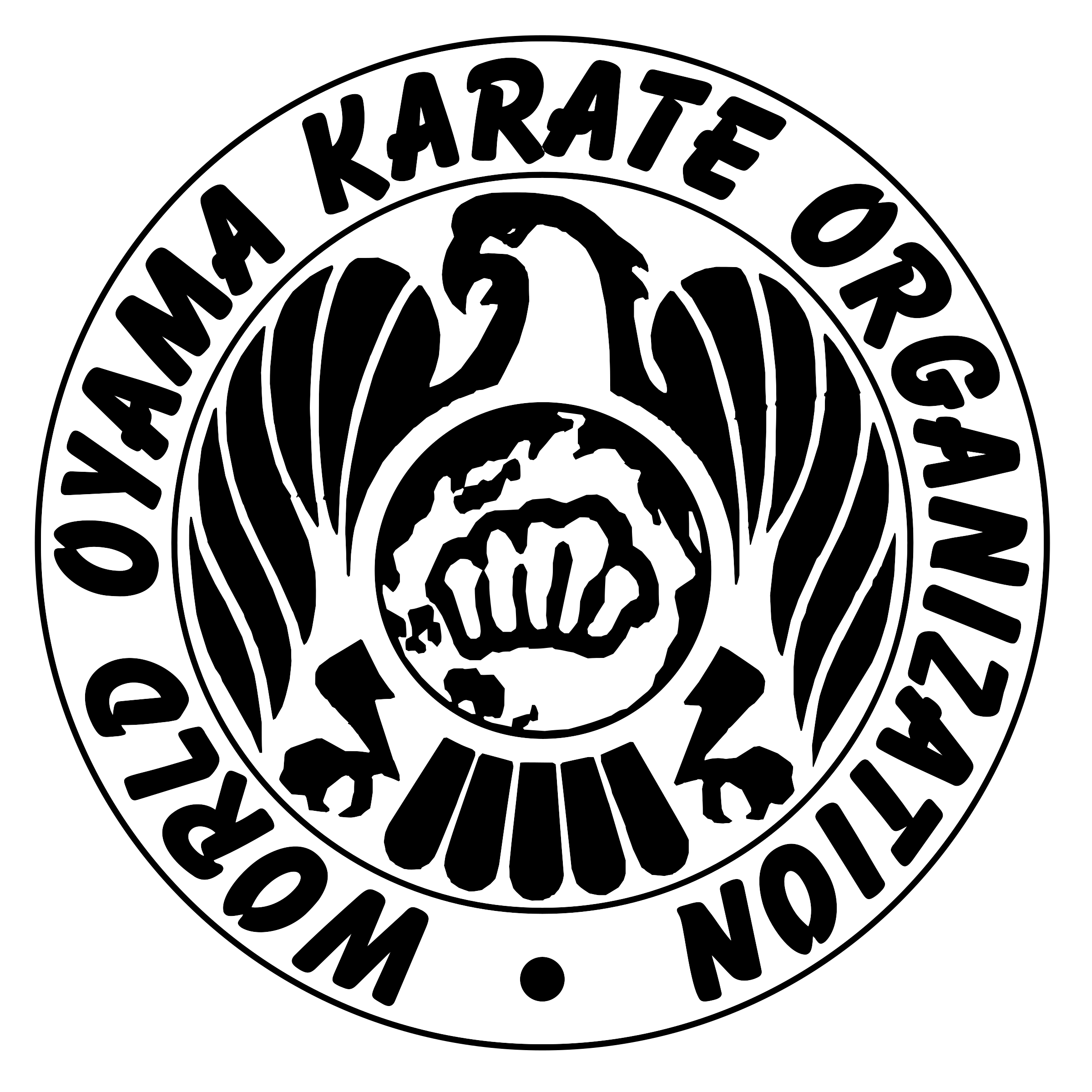 World Oyama Karate Logo on White